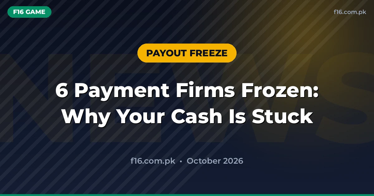 6 Payment Firms, Frozen Settlements: Why Your Withdrawal Is Stuck