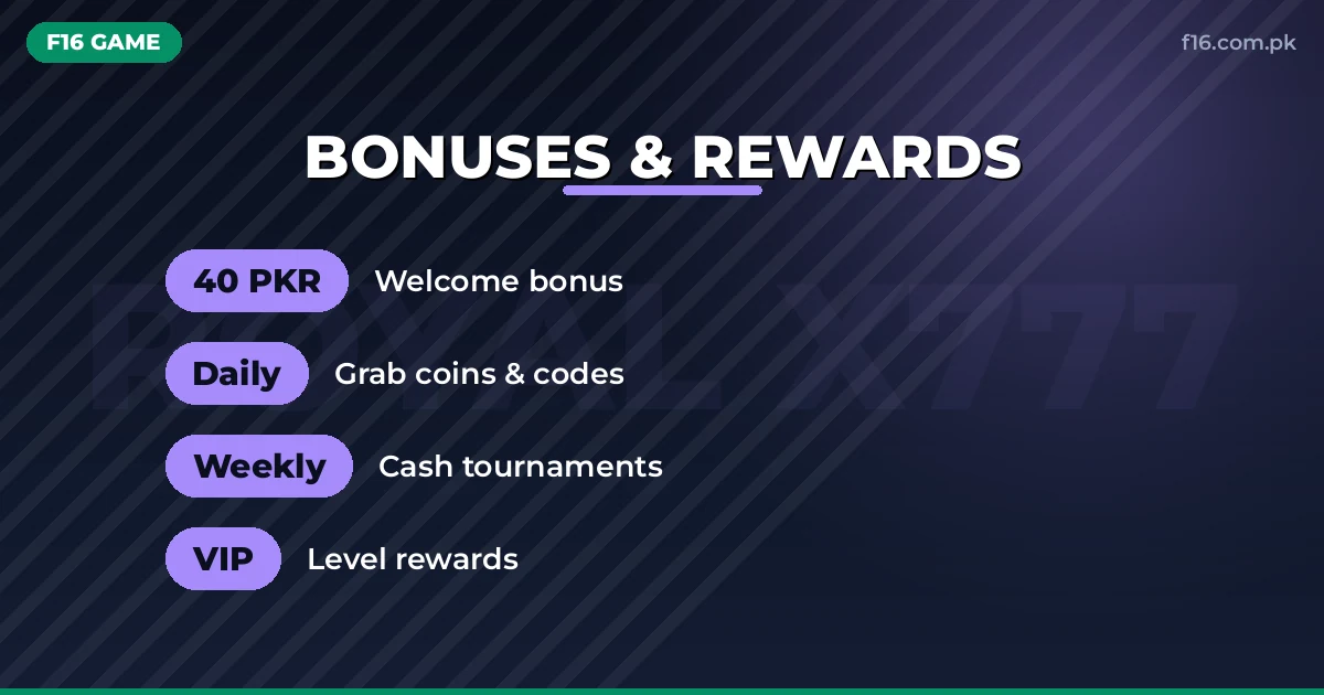 Royal X777 bonuses and rewards