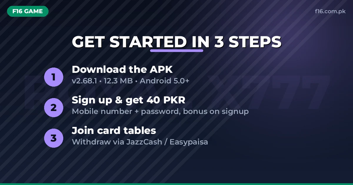 Get started on Royal X777 in 3 steps